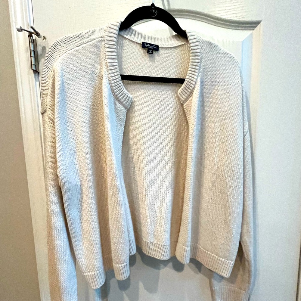 Cream cardigan. Size large.